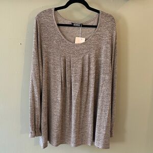 BloomChic Women's Long Sleeve Top in Heather Tan